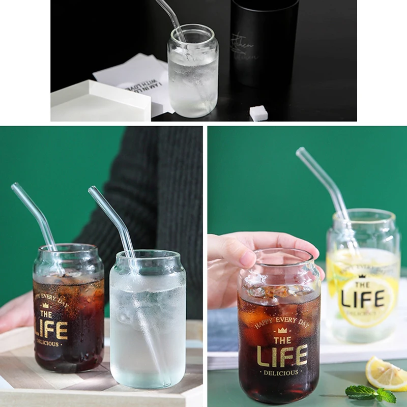380ml Transparent Glass Breakfast Cup Coffee Tea Milk Yogurt Mug Creative Letters Printed Heat-Resistant Coke Can Drinkware
380ml Transparent Glass Breakfast Cup Coffee Tea Milk Yogurt Mug Creative Letters Printed Heat-Resistant Coke Can Drinkware