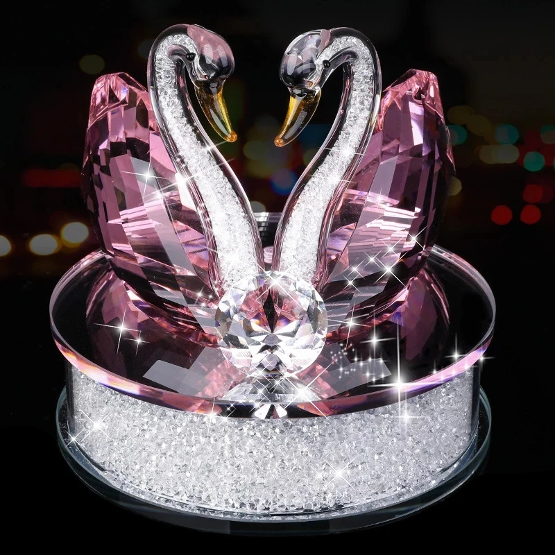 Valentine's Day Gift Exquisite Handmade Crystal Swan Crystal Decoration Couple Car Decoration Swan with Base Home Decoration
Valentine's Day Gift Exquisite Handmade Crystal Swan Crystal Decoration Couple Car Decoration Swan with Base Home Decoration