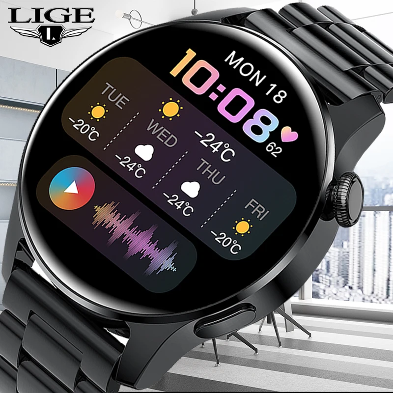 LIGE Bluetooth Call Fashion Smart Watch Men Women Music Playback Waterproof Sports Watch Pedometer Smartwatch Fitness Bracelet
LIGE Bluetooth Call Fashion Smart Watch Men Women Music Playback Waterproof Sports Watch Pedometer Smartwatch Fitness Bracelet