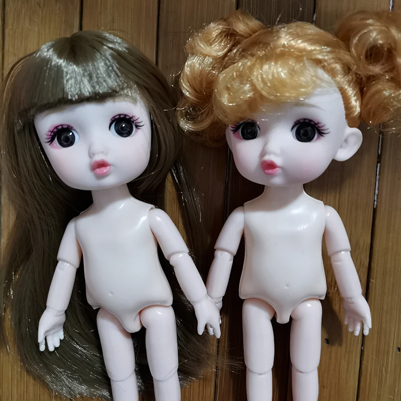Новинка 16 см Bjd кукла 1/12 13 суставов 3D глаз поцелуй рот Мини Принцесса детские