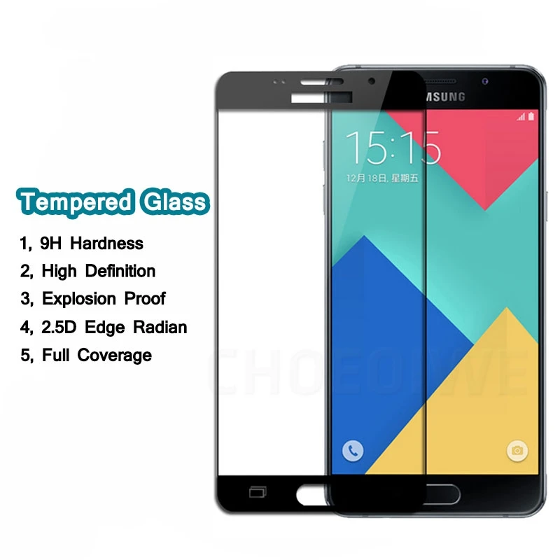 Explosion-proof Screen Protectors for Samsung Galaxy A5 2016 A510 2017 SM-A520F 2018 A530 Full Cover Tempered Glass Film | Мобильные