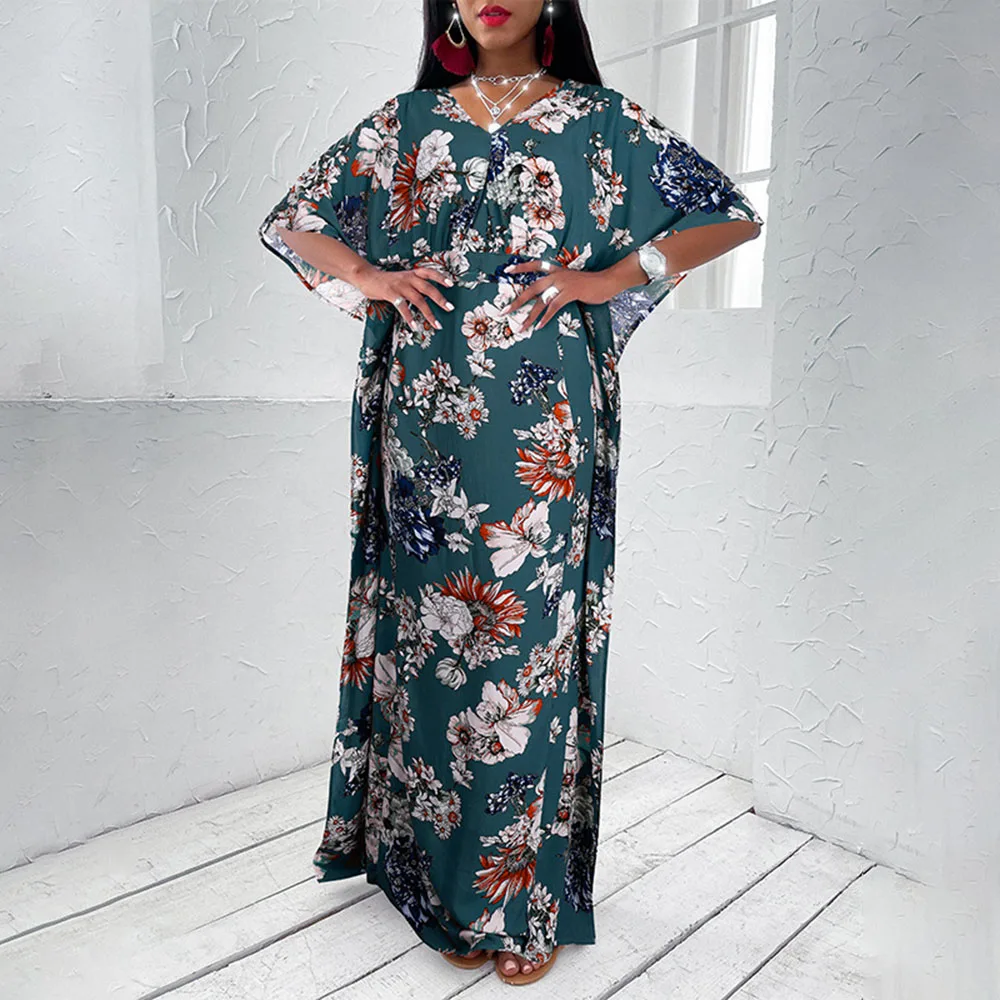 2021 Summer New African Oversize Printing V-neck Casual High Waist V-neck Summer Western Style Loose Fashion Women's Dress 
2021 Summer New African Oversize Printing V-neck Casual High Waist V-neck Summer Western Style Loose Fashion Women's Dress