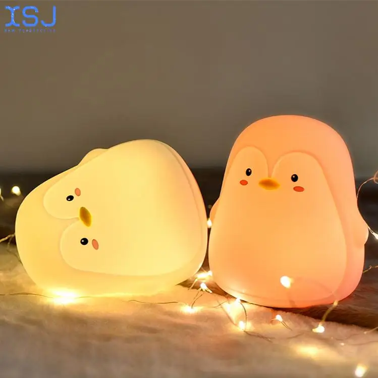 Cartoon Penguin Silicone Usb Charging Children's Sleeping Pat Light Baby Feeding Atmosphere Colorful Led Night Light
Cartoon Penguin Silicone Usb Charging Children's Sleeping Pat Light Baby Feeding Atmosphere Colorful Led Night Light