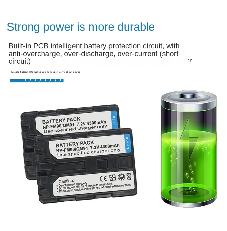 7.2V 4300MAh Digital Video Camera Battery Suitable for Sony NP-FM90 Battery NP-QM91 Battery Rechargeable Lithium-Ion Battery
7.2V 4300MAh Digital Video Camera Battery Suitable for Sony NP-FM90 Battery NP-QM91 Battery Rechargeable Lithium-Ion Battery