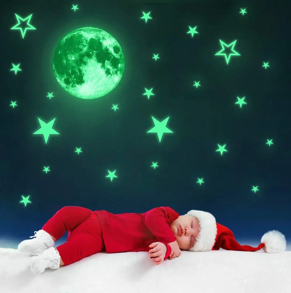 Luminous Moon Stars combination 3D Wall sticker Decorative Decals for Living Room Bedroom Home Kids Room Glow In Dark Stickers
Luminous Moon Stars combination 3D Wall sticker Decorative Decals for Living Room Bedroom Home Kids Room Glow In Dark Stickers