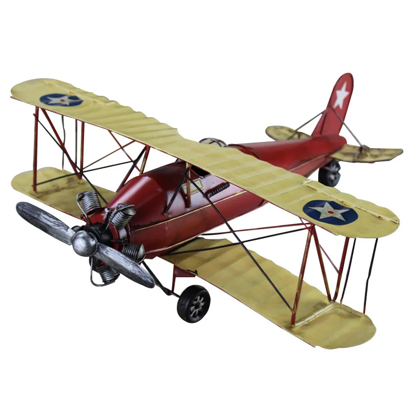 Large Size World War Era Airplane Model Retro Biplane Aviation Decoration Military Fighter Model Toys for Children 49X45X16cm
Large Size World War Era Airplane Model Retro Biplane Aviation Decoration Military Fighter Model Toys for Children 49X45X16cm