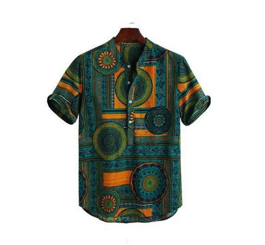 Hot Sale 2021 Summer New Men's Shirts European American Men's National Style Fashion Casual Printed Shirts Men's Clothing
Hot Sale 2021 Summer New Men's Shirts European American Men's National Style Fashion Casual Printed Shirts Men's Clothing