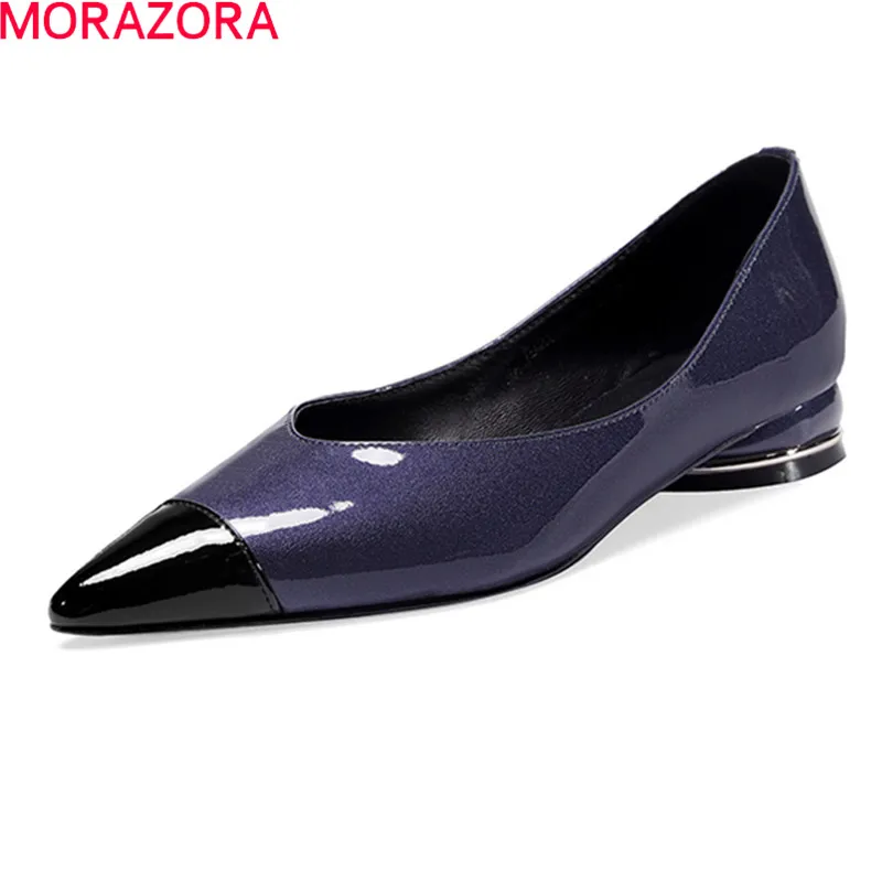 MORAZORA 2021 Summer Patent Genuine Leather Pumps Women Fashion Shallow Pointed Toe Office Dress Shoes Simple Single Shoes
MORAZORA 2021 Summer Patent Genuine Leather Pumps Women Fashion Shallow Pointed Toe Office Dress Shoes Simple Single Shoes