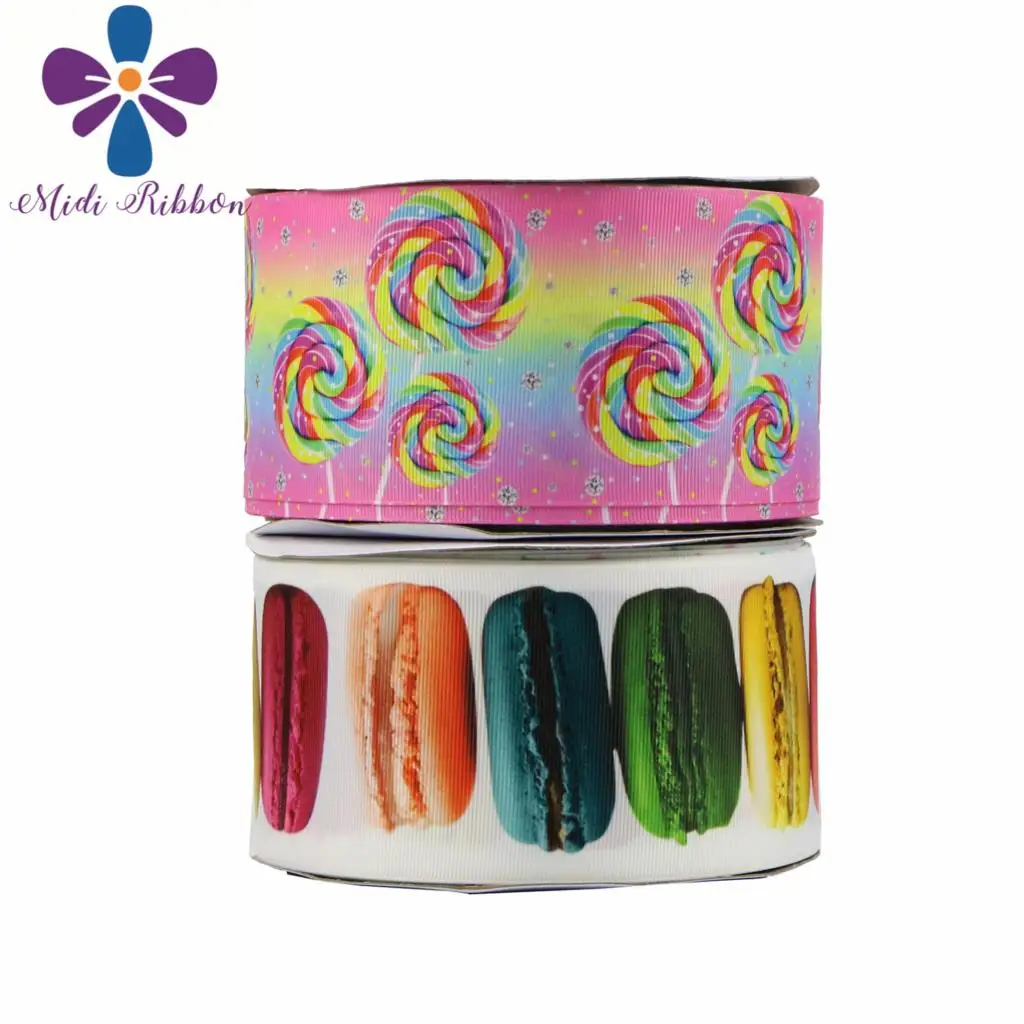 16 мм-75 мм милые конфеты леденец Макарон печатная корсажная лента красочные пятна DIY волосы банты декор для вечеринки 50 ярдов/рулон 
16 мм-75 мм милые конфеты леденец Макарон печатная корсажная лента красочные пятна DIY волосы банты декор для вечеринки 50 ярдов/рулон