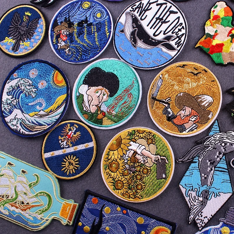 Van Gogh Iron On Patches Willdness/wave Embroidered Patches For Clothing Punk Skull Sticker On Clothes Stripe Badge For Clothes
Van Gogh Iron On Patches Willdness/wave Embroidered Patches For Clothing Punk Skull Sticker On Clothes Stripe Badge For Clothes