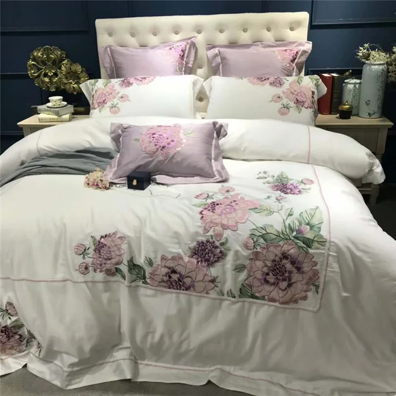 Luxury White Egyptian Cotton Embroidery Duvet Cover Set 4/7 Pieces Double Queen King Size Bedding Set Bedsheet set Bed set
Luxury White Egyptian Cotton Embroidery Duvet Cover Set 4/7 Pieces Double Queen King Size Bedding Set Bedsheet set Bed set