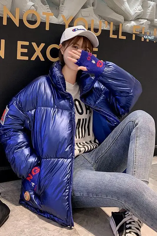 2019 Schoolgirl Bright Bread Down Cotton-padded Quilted Coat Ladies Autumn Winter Short Jacket Glossy Women's Bomber Jacket
2019 Schoolgirl Bright Bread Down Cotton-padded Quilted Coat Ladies Autumn Winter Short Jacket Glossy Women's Bomber Jacket