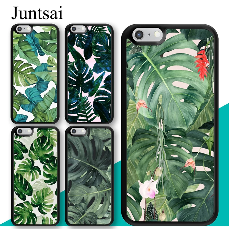 Фото Чехол Monstera с тропическими зелеными листьями для iphone 11 12 Pro Max mini XR XS MAX X 5S SE 2020 6S 7 8 Plus