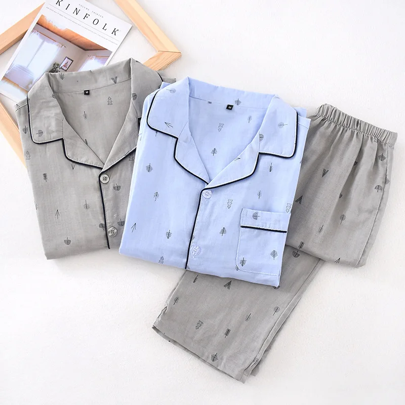 2020 New Men's Long Sleeve Cotton Pajamas Turn-down Collar Elastic Waist Nightwear Thin Casual Men Sleepwear Home Sleeping Suits
2020 New Men's Long Sleeve Cotton Pajamas Turn-down Collar Elastic Waist Nightwear Thin Casual Men Sleepwear Home Sleeping Suits