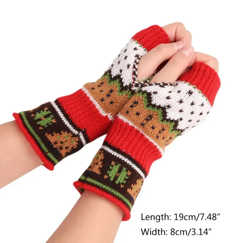 New Women Girls Knitted Half Finger Mittens Christmas Tree Pattern Gloves Winter Color Warm Computer Glove
New Women Girls Knitted Half Finger Mittens Christmas Tree Pattern Gloves Winter Color Warm Computer Glove
