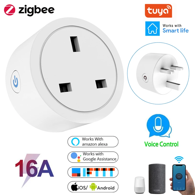 CAMK Tuya Zigbee UK Smart Plug 16A 220V Adapter Wireless Remote Voice Control Power Monitor Timer Socket for Google Home Alexa
CAMK Tuya Zigbee UK Smart Plug 16A 220V Adapter Wireless Remote Voice Control Power Monitor Timer Socket for Google Home Alexa