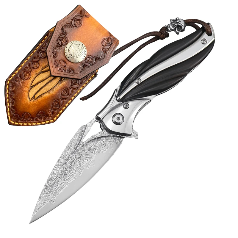 LINGYU Damascus Steel Folding Knife Pocket EDC Tool Foldable Bearing Quick Opening Sharp Blade All Tang Men's Self-Defense Knife
LINGYU Damascus Steel Folding Knife Pocket EDC Tool Foldable Bearing Quick Opening Sharp Blade All Tang Men's Self-Defense Knife