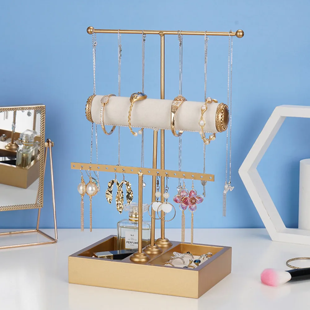 1pc Creative Jewelry Rack Jewelry Stand Showing Stand Storage Rack (Golden)
1pc Creative Jewelry Rack Jewelry Stand Showing Stand Storage Rack (Golden)