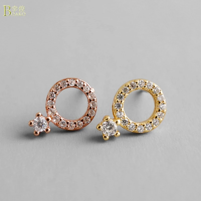 BOAKO Korean Version Of The Hollow Zircon Circle Earrings S925 Sterling Silver Earrings Fashion Wild Female Silver Jewelry
BOAKO Korean Version Of The Hollow Zircon Circle Earrings S925 Sterling Silver Earrings Fashion Wild Female Silver Jewelry