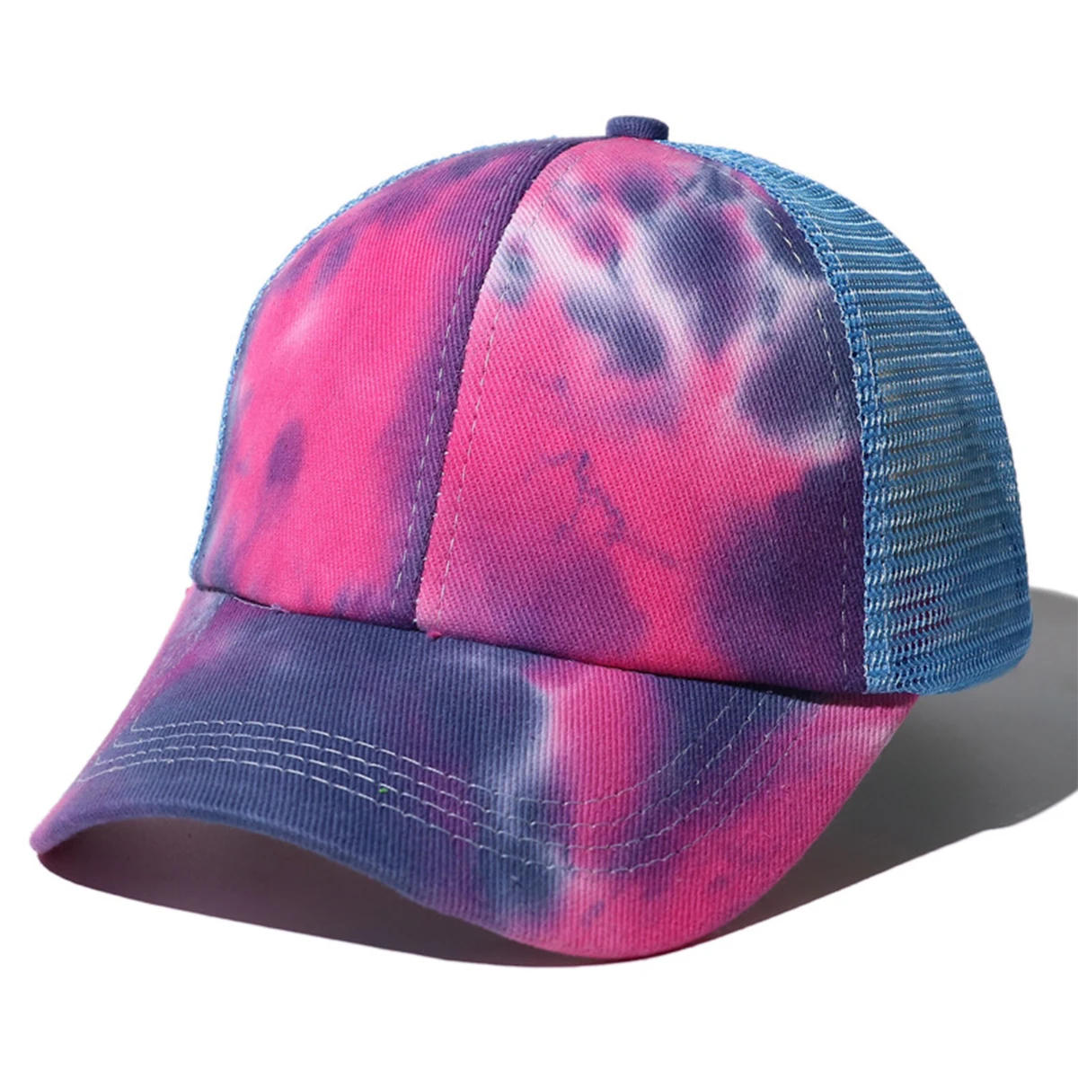 Woman Tie Dyed Baseball Cap Mesh Sunhat Dye Printed Hollow Horsetail Versatile Wide Brim Summer Beach Sports Breathable Hat
Woman Tie Dyed Baseball Cap Mesh Sunhat Dye Printed Hollow Horsetail Versatile Wide Brim Summer Beach Sports Breathable Hat