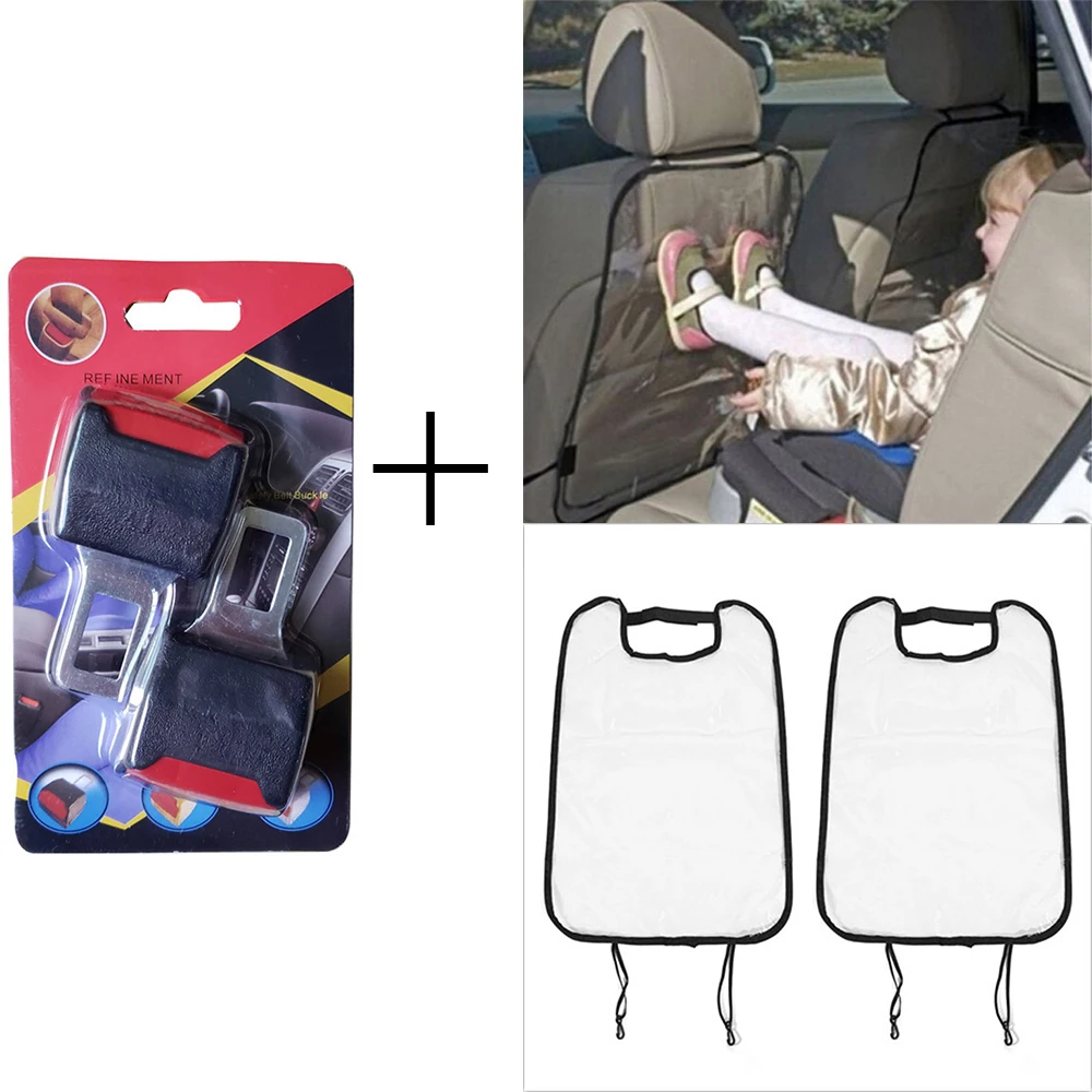 2 Pack Car Safety Belt Extender Buckle Clip Plug + 2 Pcs Seat Back Kick Protector Cover For Kids
2 Pack Car Safety Belt Extender Buckle Clip Plug + 2 Pcs Seat Back Kick Protector Cover For Kids