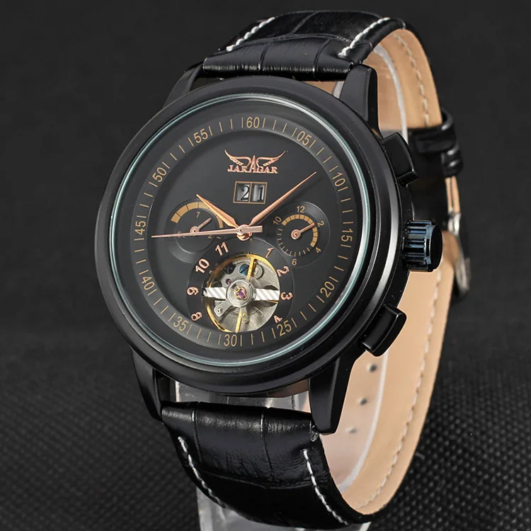 JARAGAR fashion classic men's mechanical watch casual sports watch with calendar hollow-designed leather strap mechanical watch
JARAGAR fashion classic men's mechanical watch casual sports watch with calendar hollow-designed leather strap mechanical watch