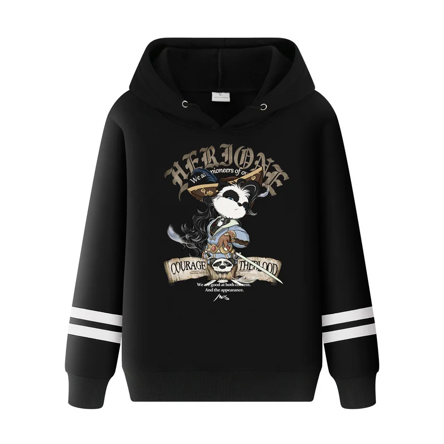 2021New Autumn Winter Men's Fashion Cuff Stripe Hoodies Cartoon Panda Printing Casual Sweatshirts Unisex Long-Sleeved Pullover
2021New Autumn Winter Men's Fashion Cuff Stripe Hoodies Cartoon Panda Printing Casual Sweatshirts Unisex Long-Sleeved Pullover