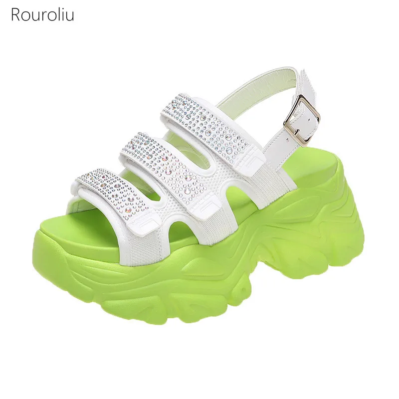Women 2021 Thick Platform Rhinestones Casual Sandals Girls Summer Open Toe Walking Shoes Female Wedges Sandals
Women 2021 Thick Platform Rhinestones Casual Sandals Girls Summer Open Toe Walking Shoes Female Wedges Sandals