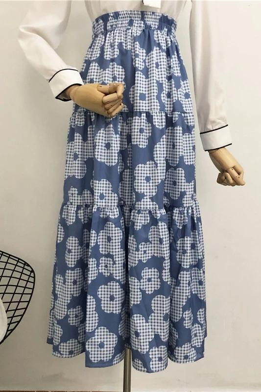 Printed Skirt Women'S Mid-Length Spring Summer Korean High-Waisted Thin Drape A-Line Puffy Cake Long Skirt
Printed Skirt Women'S Mid-Length Spring Summer Korean High-Waisted Thin Drape A-Line Puffy Cake Long Skirt