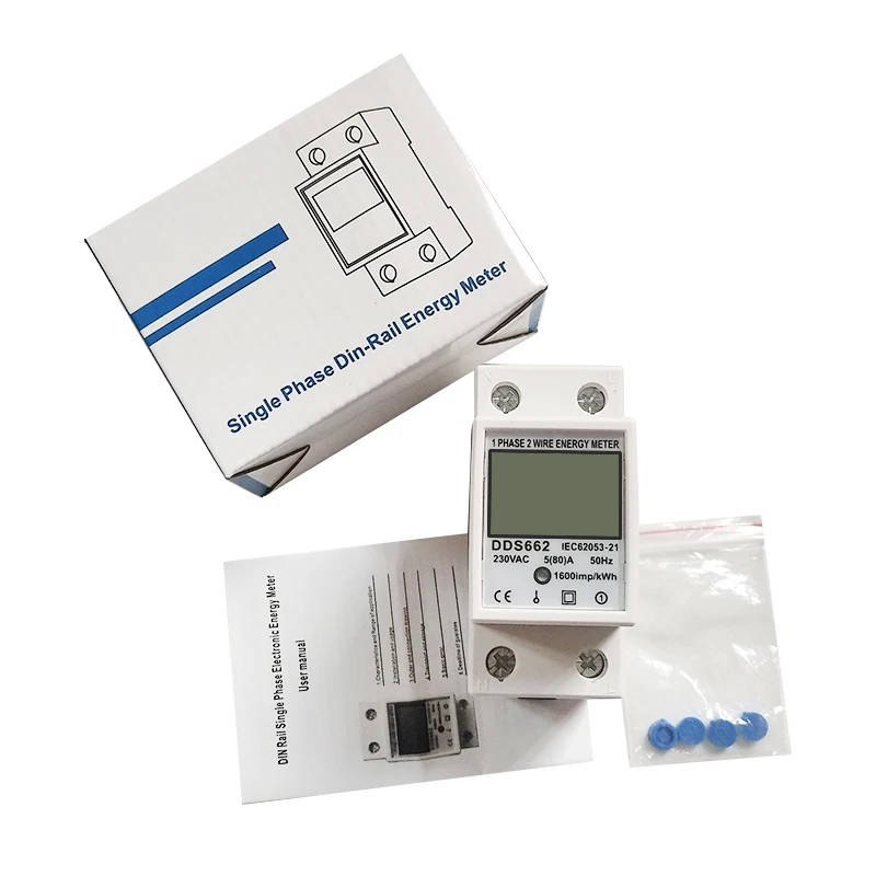 Single Phase Two Wire Analyzer Electricity Wattmeter Power Consumption Energy Electric Meter KWh AC 230V 50Hz Electric Din Rail
Single Phase Two Wire Analyzer Electricity Wattmeter Power Consumption Energy Electric Meter KWh AC 230V 50Hz Electric Din Rail