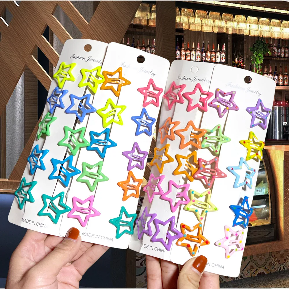 Fashion Girl Hairclip Cute Five-Pointed Star Shape Hairclip Solid Cartoons Kids Hairpins Hair Accessories Gift For Little Girls
Fashion Girl Hairclip Cute Five-Pointed Star Shape Hairclip Solid Cartoons Kids Hairpins Hair Accessories Gift For Little Girls