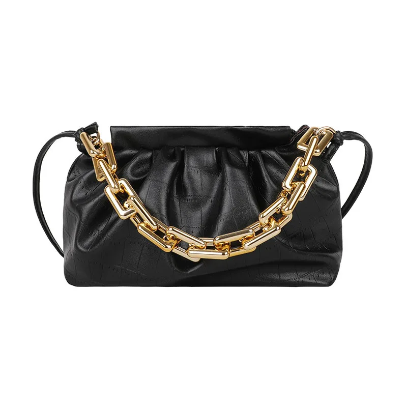 2021 New Clutch Thick Gold Chains Retro Alligator Clip Bag Women Cloud Underarm Shoulder Bag Pleated Baguette Pouch Tote Handbag
2021 New Clutch Thick Gold Chains Retro Alligator Clip Bag Women Cloud Underarm Shoulder Bag Pleated Baguette Pouch Tote Handbag