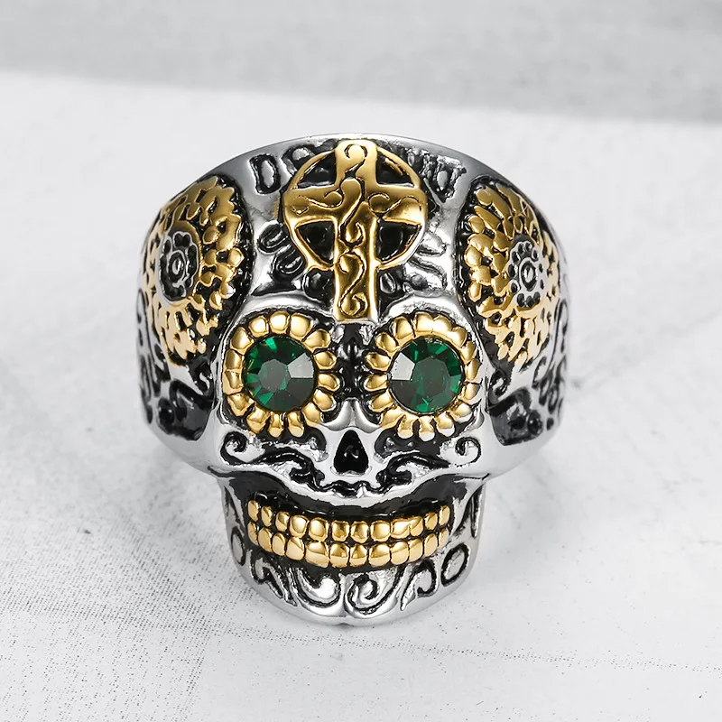 Punk Jewelry Cross Men's Ring Punk Style Skull Ring Domineering Men's Retro Titanium Steel Ring Unisex Vintage Ring Party Ring
Punk Jewelry Cross Men's Ring Punk Style Skull Ring Domineering Men's Retro Titanium Steel Ring Unisex Vintage Ring Party Ring