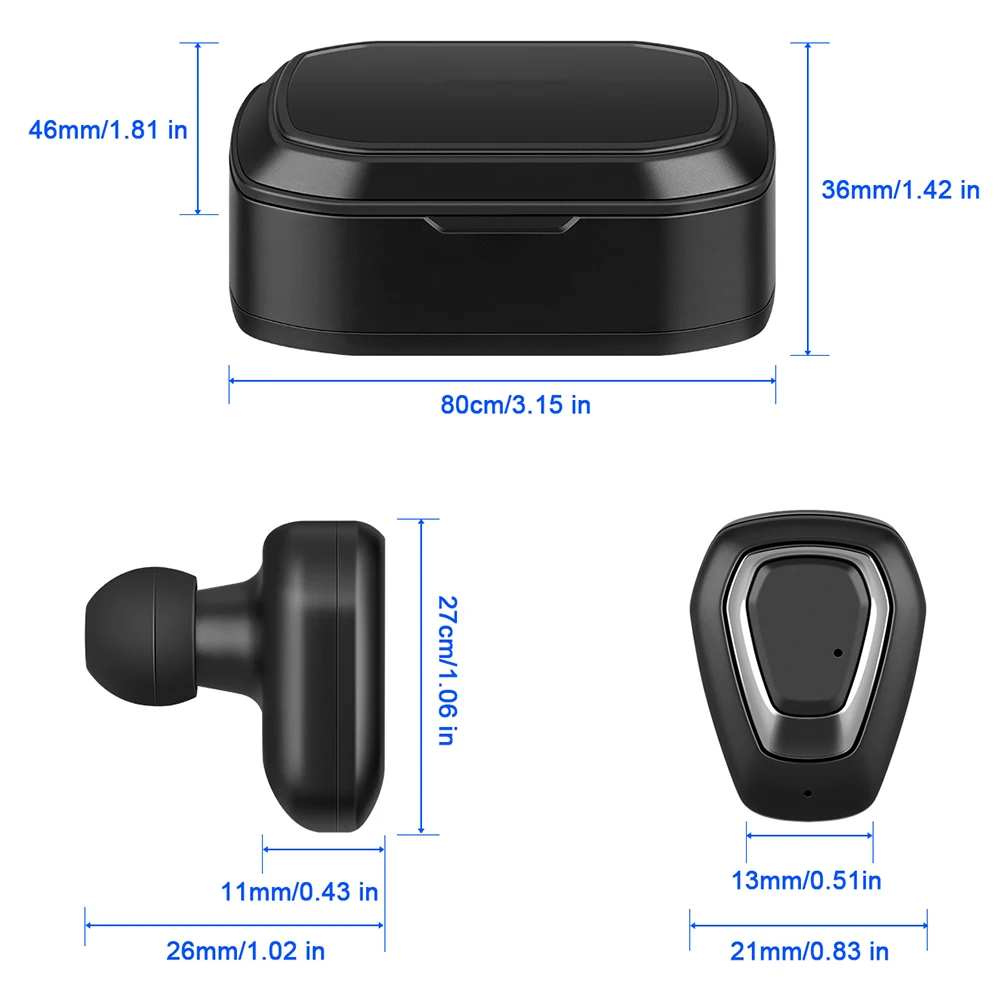Bluetooth Headset Wireless Earphones TWS Earbuds HIFI Sound Sport Gaming Earphone with Handfree HD Call Lightweight Headset
Bluetooth Headset Wireless Earphones TWS Earbuds HIFI Sound Sport Gaming Earphone with Handfree HD Call Lightweight Headset