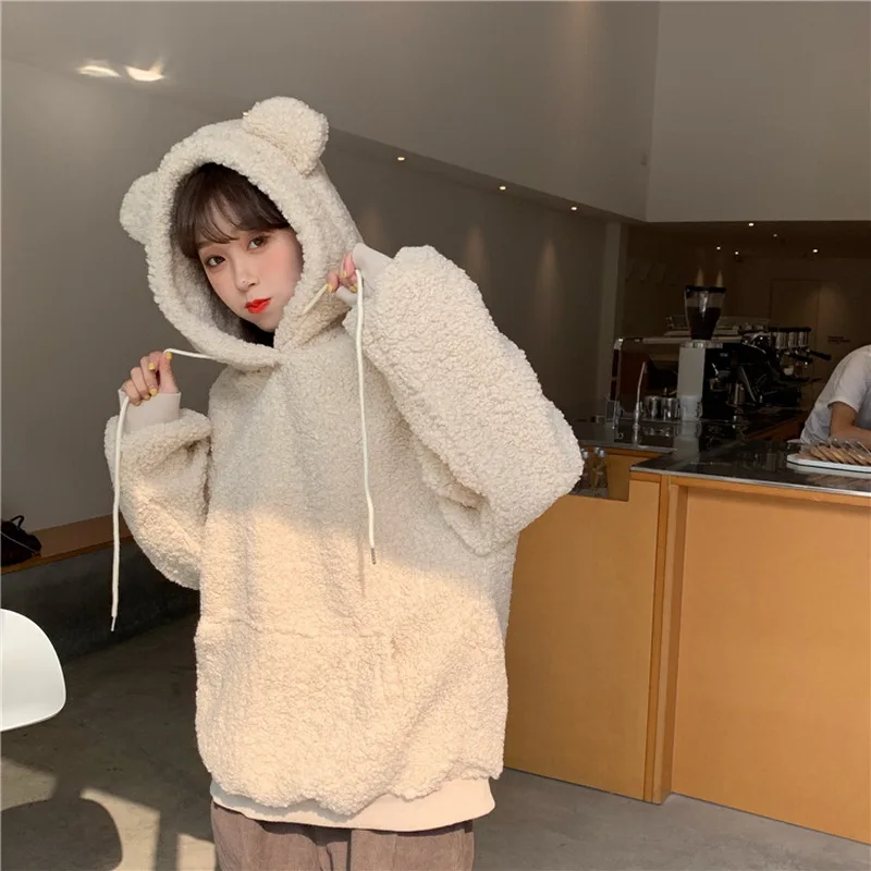 2021 Women Hoodie Korean Style Winter Casual Cute Kawaii Warm Sweatshirt Loose Female Pocket Oversized Hoodies for Girls
2021 Women Hoodie Korean Style Winter Casual Cute Kawaii Warm Sweatshirt Loose Female Pocket Oversized Hoodies for Girls