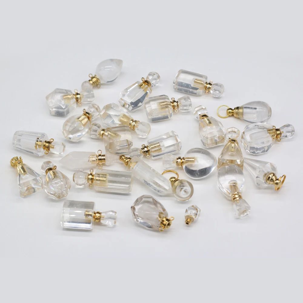 Natural Stone Semi-precious Stone Pendant Perfume Bottle White Crystal Exquisite Pendant Jewelry for Making Necklace Accessories
Natural Stone Semi-precious Stone Pendant Perfume Bottle White Crystal Exquisite Pendant Jewelry for Making Necklace Accessories