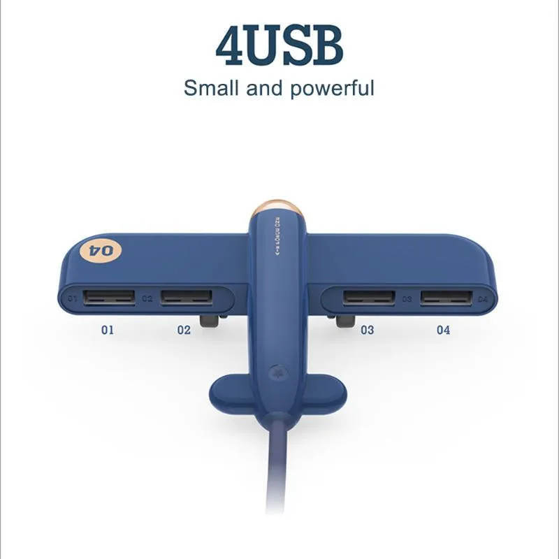 4 Ports USB 2.0 Hub High Speed Portable Aircraft Shape Splitter Extender For Office Computer Phones
4 Ports USB 2.0 Hub High Speed Portable Aircraft Shape Splitter Extender For Office Computer Phones