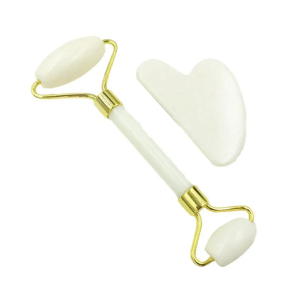 2Pcs Massage Roller GuaSha Tools Massage Jade Stone Quartz Girl Tool Skin Sets Natural Neck Rose Gift Beauty Healthy J4H1
2Pcs Massage Roller GuaSha Tools Massage Jade Stone Quartz Girl Tool Skin Sets Natural Neck Rose Gift Beauty Healthy J4H1