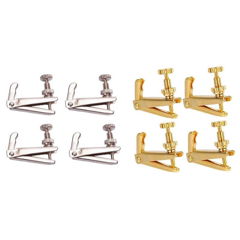 8Pcs Violin String Tuner Fine Tuner Adjuster Parts Fit 3/4 - 4/4 Violin Violin Accessories Silver & Gold
8Pcs Violin String Tuner Fine Tuner Adjuster Parts Fit 3/4 - 4/4 Violin Violin Accessories Silver & Gold