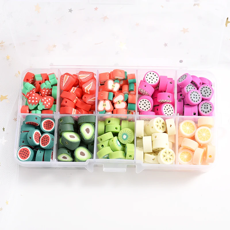 Mixed Color Cute Fruit Shape Design Polymer Clay Beads 200Pcs/Box Spacer Loose Beads For Necklace DIY Bracelet Craft Accessories
Mixed Color Cute Fruit Shape Design Polymer Clay Beads 200Pcs/Box Spacer Loose Beads For Necklace DIY Bracelet Craft Accessories