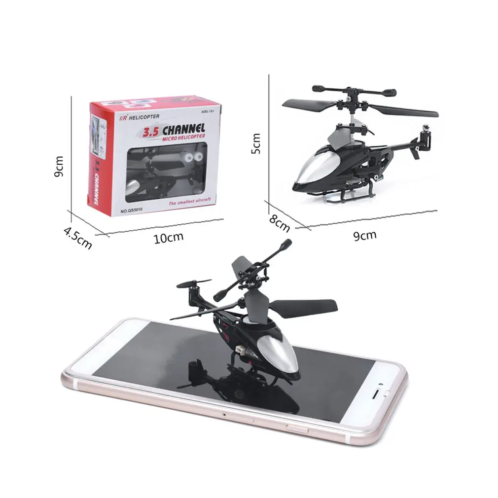 

QS5010 3.5CH Micro Infrared RC Drone Aircraft with Gyroscope Remote Control Toys Mini QS RC Helicopter -Pointed head