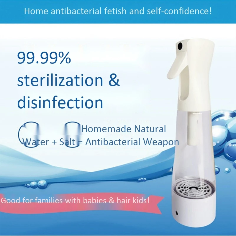 USB Disinfection Water Maker Electrolytic Generator Sodium Hypochlorite Disinfectant Liquid Making Machine Clean Air Sprayer
USB Disinfection Water Maker Electrolytic Generator Sodium Hypochlorite Disinfectant Liquid Making Machine Clean Air Sprayer