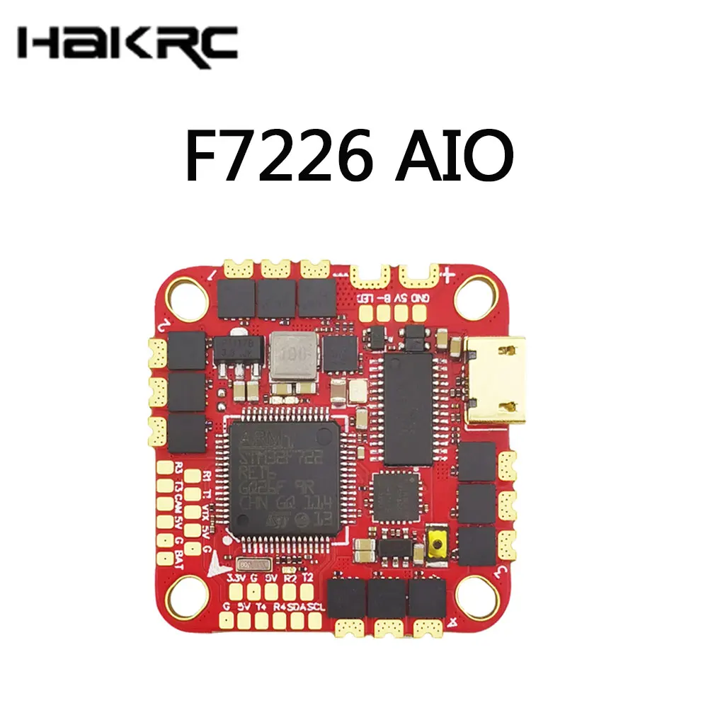 Контроллер полета HAKRC F7226 AIO, встроенный барометр 40A ESC STM32F722RET6 MPU6000 AT7456E OSD 5 В/3A BEC, двойной USB FPV Дрон
Контроллер полета HAKRC F7226 AIO, встроенный барометр 40A ESC STM32F722RET6 MPU6000 AT7456E OSD 5 В/3A BEC, двойной USB FPV Дрон