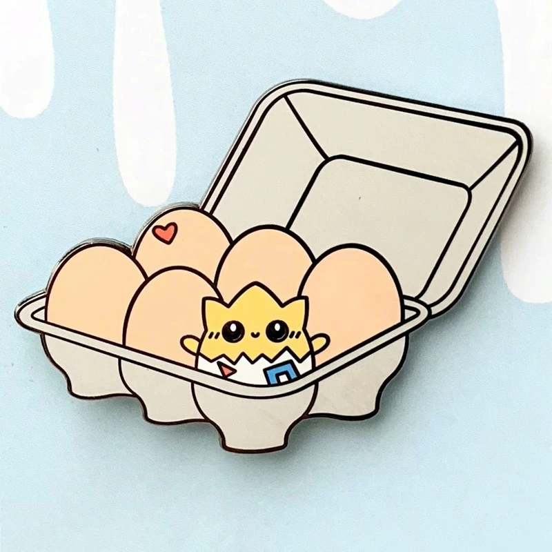 Kawaii Little Stabbed Egg Pastel брошь заколки эмалевые металлические значки заколка на лацкан