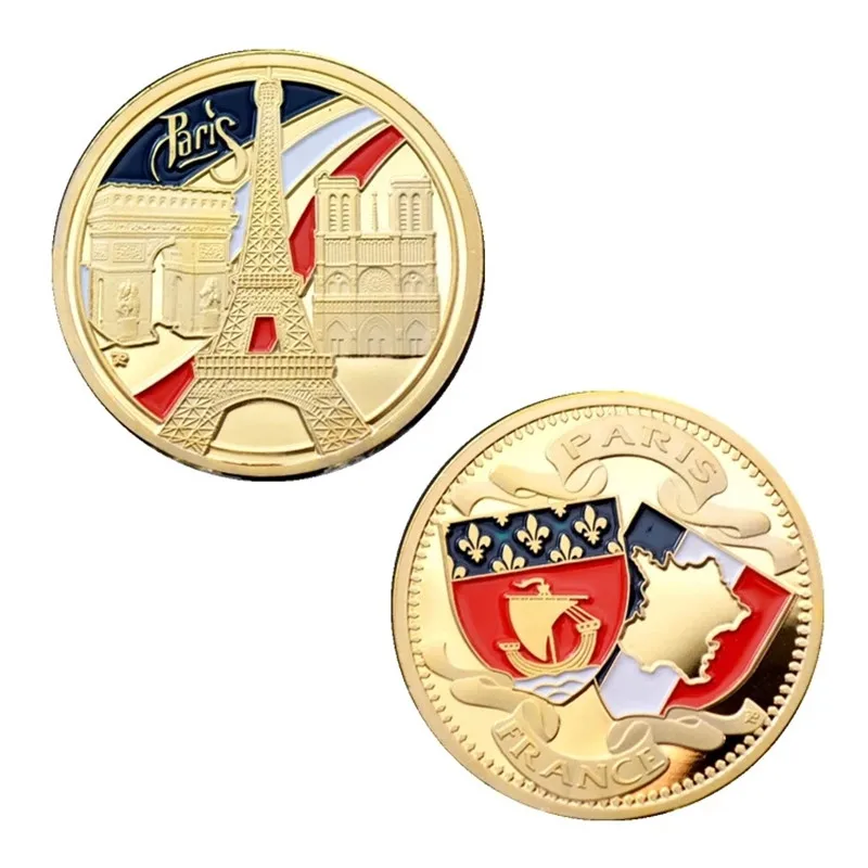 Eiffel Tower Commemorative Coin French Paris Architecture Color Fancy Gold-plated Double-sided Home Decoration gold coin mexico
Eiffel Tower Commemorative Coin French Paris Architecture Color Fancy Gold-plated Double-sided Home Decoration gold coin mexico