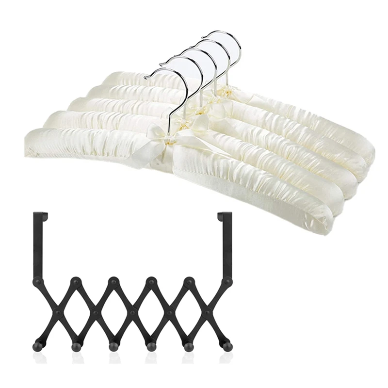 Expandable Over The Door Hook Hanger,Towel Rack And 6 Hooks With Satin Padded Hangers For Wedding Dresses
Expandable Over The Door Hook Hanger,Towel Rack And 6 Hooks With Satin Padded Hangers For Wedding Dresses