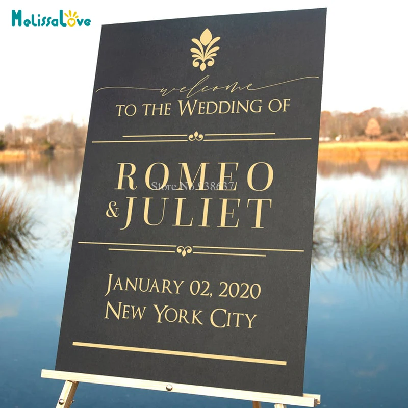 Добро пожаловать на свадьбу с именем даты города, свадебная доска, наклейки стандарта BB624
Добро пожаловать на свадьбу с именем даты города, свадебная доска, наклейки стандарта BB624