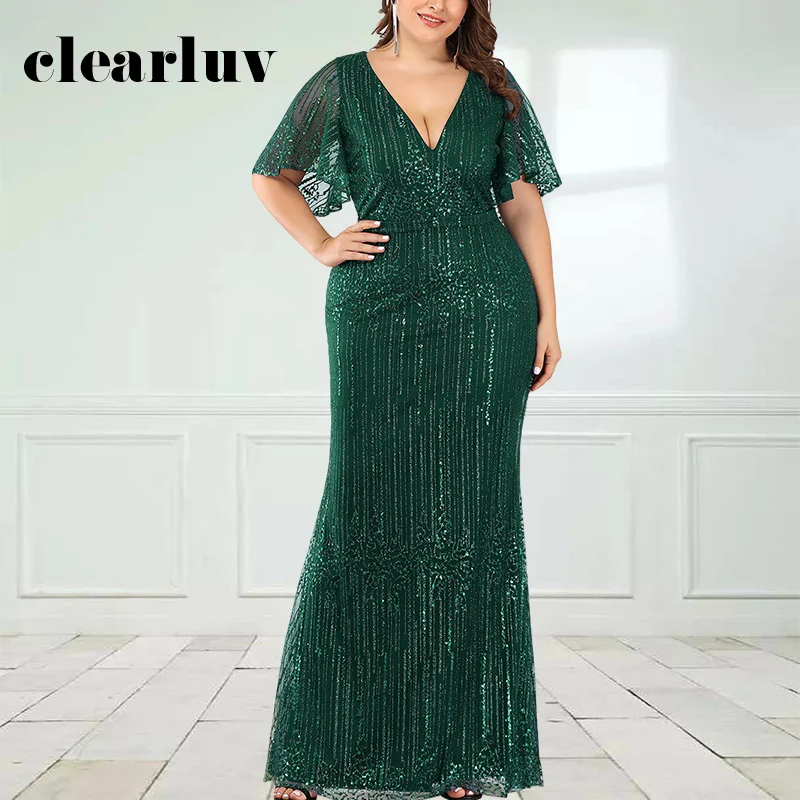 Green Mermaid Evening Dress DR1538 Plus Size V-Neck Vestidos De Fiesta Shining Sequin Women Party Gown V-Neck Elegant Dresses
Green Mermaid Evening Dress DR1538 Plus Size V-Neck Vestidos De Fiesta Shining Sequin Women Party Gown V-Neck Elegant Dresses
