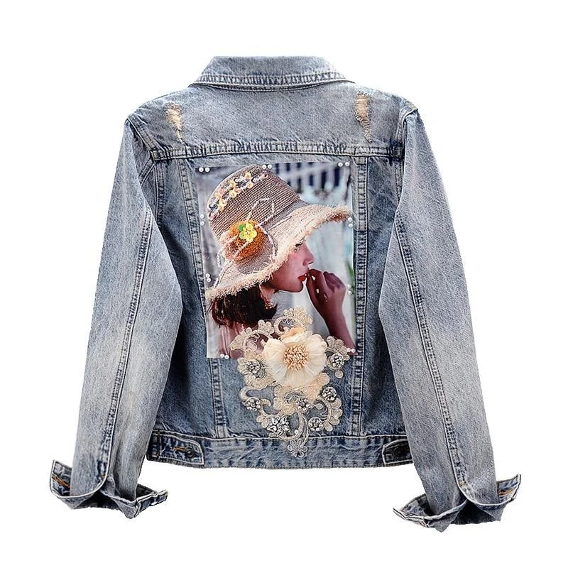 2021 Spring Autumn Denim Jackets Female Slim Diamond Flower Long-Sleeved Cowboy Outerwear Lady Short Women Tops Streetwear Femme
2021 Spring Autumn Denim Jackets Female Slim Diamond Flower Long-Sleeved Cowboy Outerwear Lady Short Women Tops Streetwear Femme