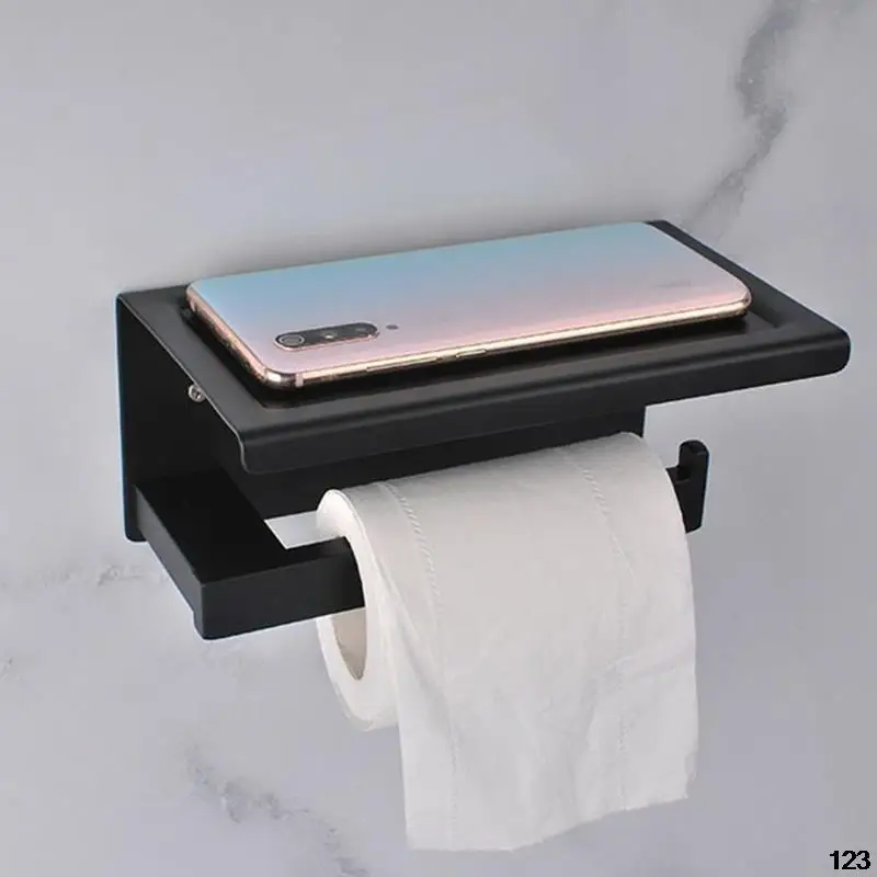 Wall Mounted Toilet Paper Roll Holder Stainless Steel Single Roll Tissue Holder with Tray Kitchen Bathroom Accessories
Wall Mounted Toilet Paper Roll Holder Stainless Steel Single Roll Tissue Holder with Tray Kitchen Bathroom Accessories